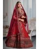 Dark pink embroidery maroon heavy border lehenga