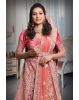 Dark Peach thread work lehenga