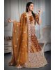 Mustard silver thread and jarkan stone work lehenga