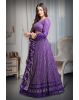 Iris Violet Heavy Embellished Lehenga With Threadwork and Sequin work With Deepcut Blouse with Midriff Floss and Matching Dupatta