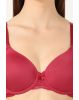 Women's Under-Wired Padded Soft Touch Microfiber Nylon Elastane Stretch Full Coverage Lace Styling Multiway T-Shirt Bra with Adjustable Straps - Anemone