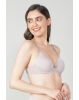 Women's Under-Wired Padded Soft Touch Microfiber Nylon Elastane Stretch Full Coverage Lace Styling Multiway T-Shirt Bra with Adjustable Straps - Lilac