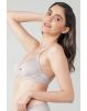Women's Under-Wired Padded Soft Touch Microfiber Nylon Elastane Stretch Full Coverage Lace Styling Multiway T-Shirt Bra with Adjustable Straps - Lilac