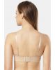 Women's Under-Wired Padded Soft Touch Microfiber Nylon Elastane Stretch Full Coverage Lace Styling Multiway T-Shirt Bra with Adjustable Straps - Mocha