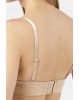 Women's Under-Wired Padded Soft Touch Microfiber Nylon Elastane Stretch Full Coverage Lace Styling Multiway T-Shirt Bra with Adjustable Straps - Mocha