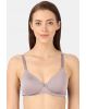 Women's Wirefree Padded Microfiber Nylon Elastane Stretch Full Coverage Multiway Styling T-Shirt Bra with Magic Under Cup - Mocha