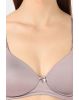 Women's Wirefree Padded Microfiber Nylon Elastane Stretch Full Coverage Multiway Styling T-Shirt Bra with Magic Under Cup - Mocha