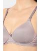 Women's Wirefree Padded Microfiber Nylon Elastane Stretch Full Coverage Multiway Styling T-Shirt Bra with Magic Under Cup - Mocha
