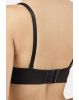 Women's Under-Wired Padded Super Combed Cotton Elastane Stretch Full Coverage Multiway Styling Strapless Bra with Ultra-Grip Support Band - Black
