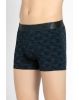 Men's Tactel Microfiber Elastane Stretch Printed Trunk with Moisture Move Treatment - True Navy Prints