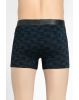 Men's Tactel Microfiber Elastane Stretch Printed Trunk with Moisture Move Treatment - True Navy Prints