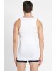 Men's TENCEL Micro Modal Cotton Rib Sleeveless Vest with Extended Length for Easy Tuck - White