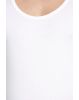 Men's TENCEL Micro Modal Cotton Rib Sleeveless Vest with Extended Length for Easy Tuck - White