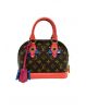 Louis Vuitton Alma BB Totem Monogram Canvas Satchel Bag Flamingo