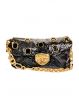 Prada  Crystal Gold-Embellished Noir Clutch Shoulder Bag