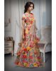 Chikoo Multicolour Threadwork Floral Lehenga