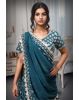Bottle Green Faux Georgette Sequince Worked Lehenga