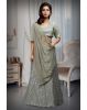 Avocado Green Faux Georgette Sequince Worked Lehenga With Same Colour Blouse And Dupatta