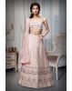 Baby Pink Georgette Lehenga With Heavy Sequin Embroidery With Threadwork Along With Same Colour Blouse And Dupatta