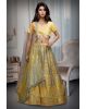 Yellow Dola Silk Multi Thread Sequins Work Lehenga With Same Colour Blouse And Multicolour Dupatta