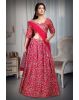 Rani Pink Barfi Silk Sequince Worked Lehenga With Same Colour Blouse And Dupatta