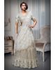 White Heavy Cording Sequence Worked Bridal Lehenga  With Pure Detailed Blouse And Dupatta