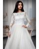Pure White With Shimmer Detailing Full-Length White Bridal Gown