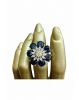Royal Blue Floral Statement Ring