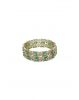 Emerald Green & White Designer Statement Bangle