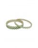 Gold-Tone Aqua Green Stone Slim Bangle