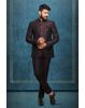 Brown and Black Exquisite Minimalist Jaquard Printed Classic Jodhpuri
