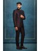 Brown and Black Exquisite Minimalist Jaquard Printed Classic Jodhpuri