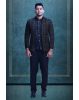 Black Elegant Jodhpuri With Contrast Threadwork Embroidery Details