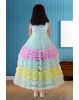Kids Fuffy-Tulle Multi Color Frock
