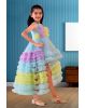 Kids Fuffy-Tulle Multi Color Frock