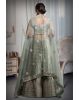 Sage Green Heavy Stone Worked Lehenga With Exquisite Detailing On Blouse And Dupatta