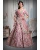 Baby Pink Bridal Lehenga With a Lot Of Detailing And Threadwork With Dupatta In Same Colour Coordination