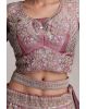 Baby Pink Bridal Lehenga With a Lot Of Detailing And Threadwork With Dupatta In Same Colour Coordination