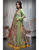 Multicoloured Heavy Handworked Lehenga With a Lot Of Colour Detailing And Stone Work With Scallop Worked Dupattas In Vibrant Colour Coordination