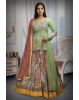 Multicoloured Heavy Handworked Lehenga With a Lot Of Colour Detailing And Stone Work With Scallop Worked Dupattas In Vibrant Colour Coordination
