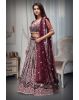 Heavy Embroidered Bridal Lehenga With Mirror Work Details All Over the Skirt And  Blouse Along WIth Detailed Blouse And Same Colour Dupatta
