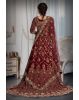 Heavy Zardosi Handworked Velvet Tailed Anarkali Lehenga With Same Colour Dupatta