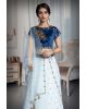 Midnight Bloom Embroidered gold  Work  lehenga