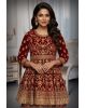 Deep Maroon Heavy Hand Embroidered Sharara Suit Same Colour Dupatta