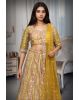Yellow Colour Heavy Threadwork Detailing In Floral Motif  Along With Detailed Dupatta And Blouse
