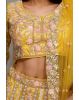 Yellow Colour Heavy Threadwork Detailing In Floral Motif  Along With Detailed Dupatta And Blouse