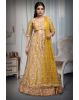 Yellow Colour Heavy Threadwork Detailing In Floral Motif  Along With Detailed Dupatta And Blouse