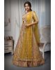 Yellow Colour Heavy Threadwork Detailing In Floral Motif  Along With Detailed Dupatta And Blouse