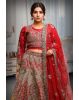 Rani Pink Velvet Lehenga With Golden Embroidered Blouse Along With Multicolor Threadworked Skirt And Same Color Dupatta