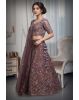 Wisteria Purple Colour Heavy Threadwork Detailing In Floral Motif  Along With Detailed Dupatta And Blouse